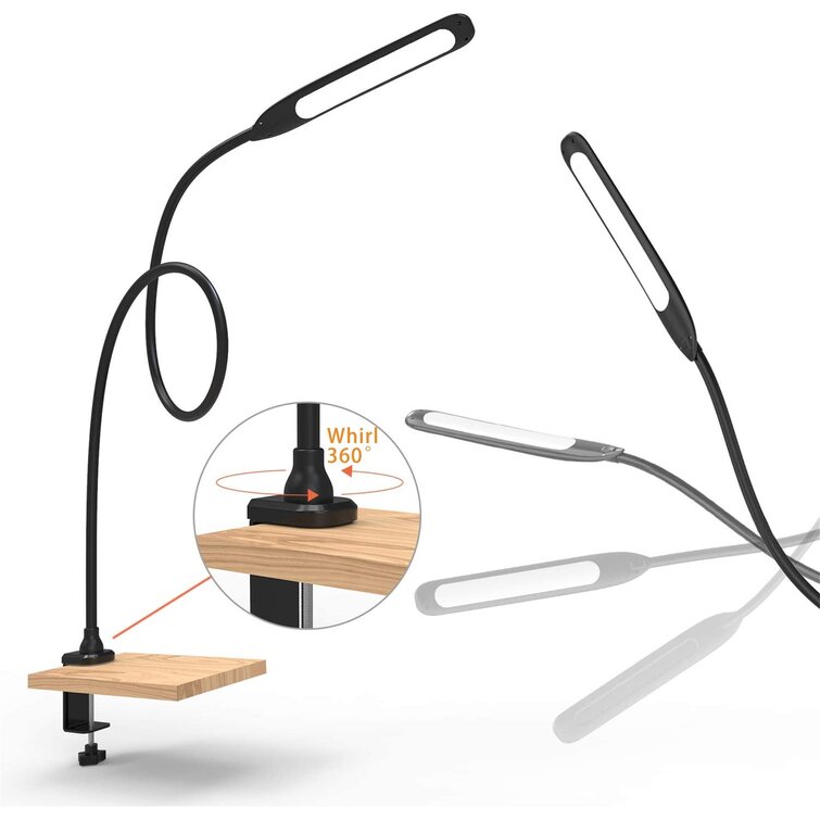 Latitude Run® YOUKOYI Desk Lamp With Clamp, Swing Arm Lamp 